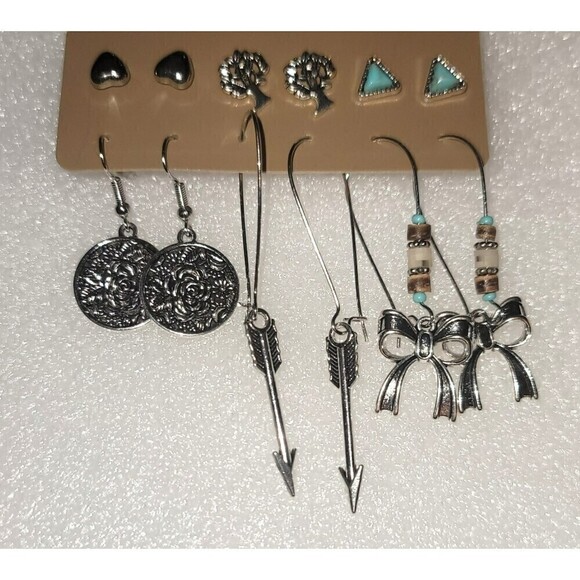 New 6 Pair of Coordinated Earrings - Picture 1 of 6